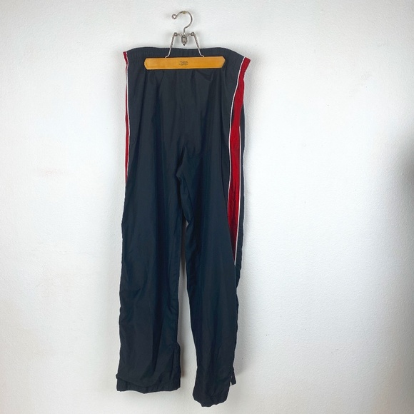Vtg 90's Cheetah Mens Black Sports Gym Pants XL 18-20 Red Stripe Mesh Pockets - Picture 1 of 8